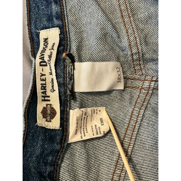 Harley-Davidson Motorcycle Straight Leg Denim Jeans Men 38x32 - Picture 4 of 7